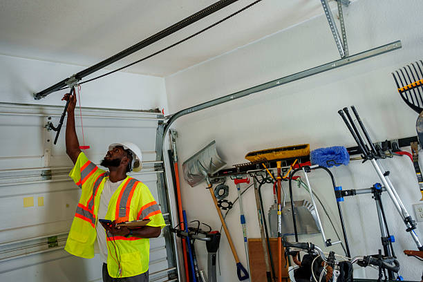 Professional Garage Door Panel Replacement technician working in Belvidere, IL